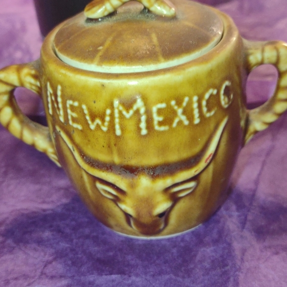 New Mexico pottery with Indian face - Picture 2 of 2
